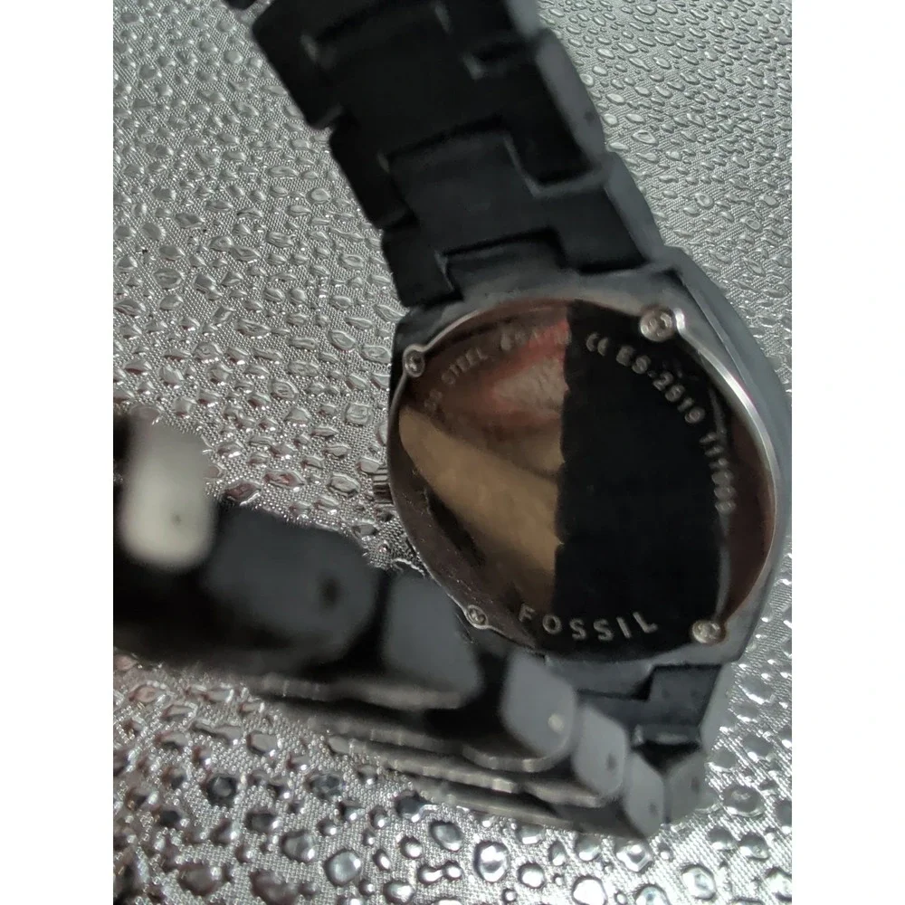 Fossil Berkley Ceramic Band, Black Dial Women's Watch CE1043 Crystal Bezel